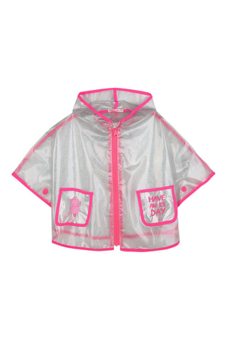 Impermeable con capucha - Plateado