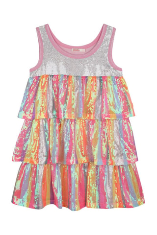 Vestido avolantado - Plateado