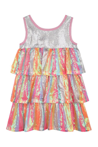 Vestido avolantado - Plateado