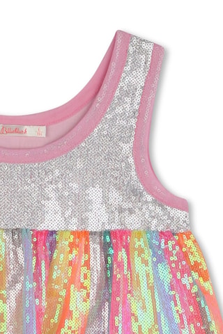 Vestido avolantado - Plateado