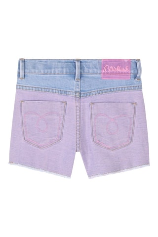 Short vaquero - Celeste y malva