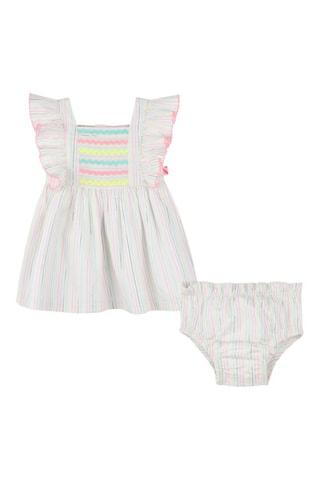 Vestido y cubrepañal - Blanco