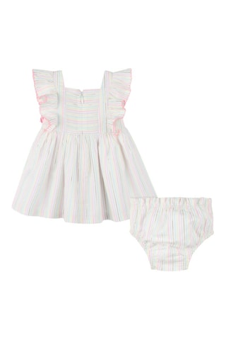 Vestido y cubrepañal - Blanco