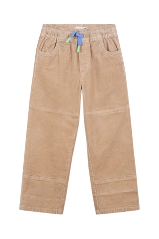 Pantalón recto de pana - Beige