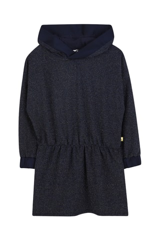 Vestido sudadera con capucha - Azul marino