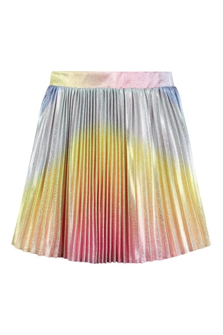 Falda plisada dip-dye - Multicolor