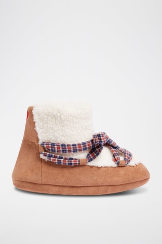 Pantofole alte imbottite Gabi - Beige