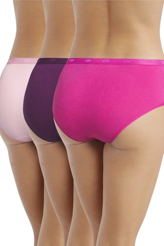3 culotte Les Pockets Coton - Fucsia e viola  - Dim