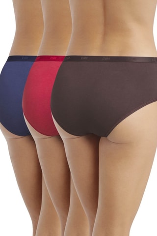 3 culotte Les Pockets Ecodim - Marrone e rosso  - Dim