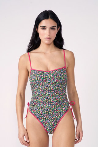 Costume intero con coppe Poesia preformate - Verde scuro