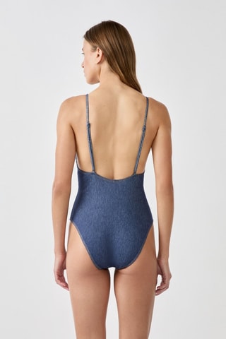 Costume intero in jeans Poppie - Blu scuro