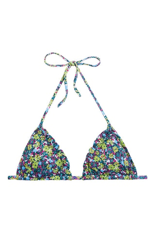 Reggiseno bikini - Celeste e giallo