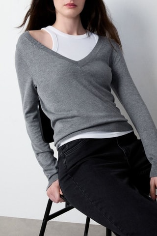 Maglia Essentiel - Grigio scuro melange