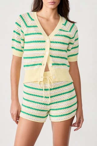 Cardigan Vintage St Tropez - Beige e verde