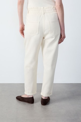 Pantaloni a vita alta Boulevard Beaumarchais - Bianco