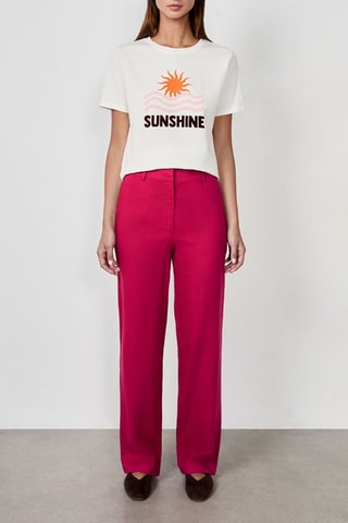 Pantaloni in lino Vintage St Tropez - Rosso
