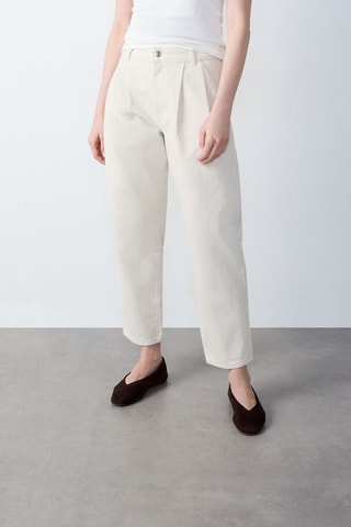 Pantaloni Marche Aux Fleurs - Bianco