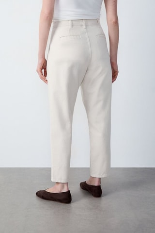 Pantaloni Marche Aux Fleurs - Bianco