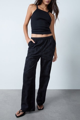 Pantaloni in sangallo Essentiel - Nero