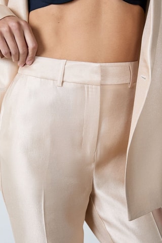 Pantaloni a vita alta On The Guest Liste - Ecrù