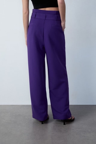 Pantaloni a vita alta Afternoon Light - Viola
