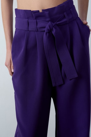 Pantaloni a vita alta Afternoon Light - Viola