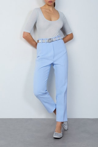 Pantaloni Essentiel - Celeste