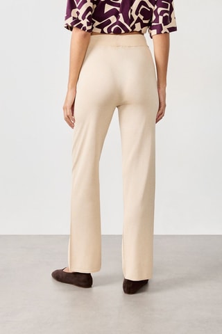 Pantaloni a vita alta Vintage St Tropez - Beige