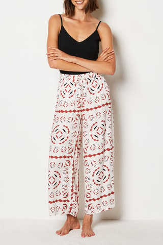 Pantaloni Surie - Rosso mattone e bianco