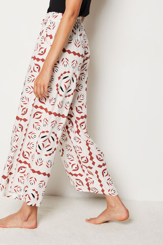 Pantaloni Surie - Rosso mattone e bianco