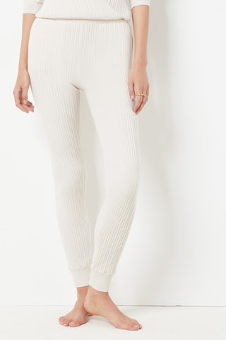 Pantaloni pigiama sportivi a vita alta Dilana - Ecrù