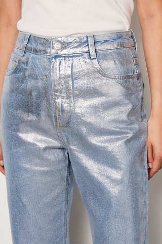 Jeans a vita alta Arty - Celeste