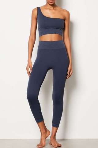 Top sportivo asimmetrico Capsule Active - Blu scuro