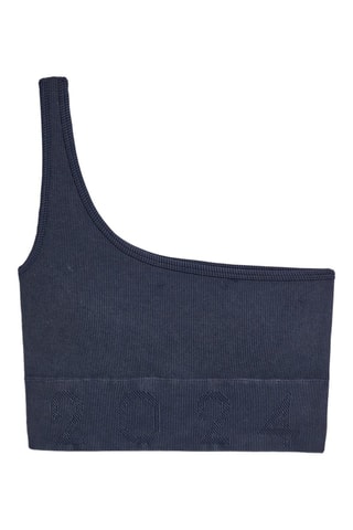 Top sportivo asimmetrico Capsule Active - Blu scuro