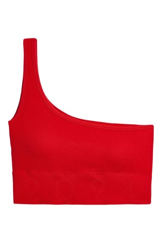 Top sportivo asimmetrico Capsule Active - Rosso 
