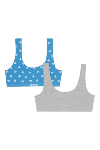 2 top Groovyiz - Grigio chiaro melange e azzurro