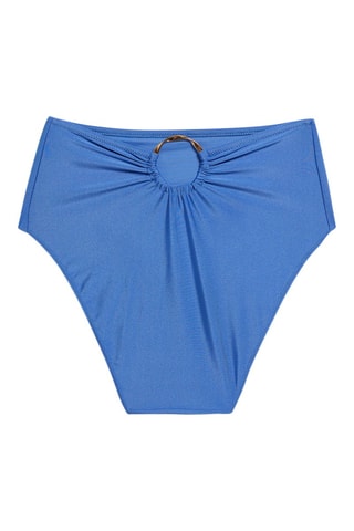 Slip bikini a vita alta - Celeste
