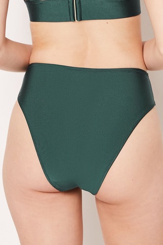 Slip bikini a vita alta - Verde 
