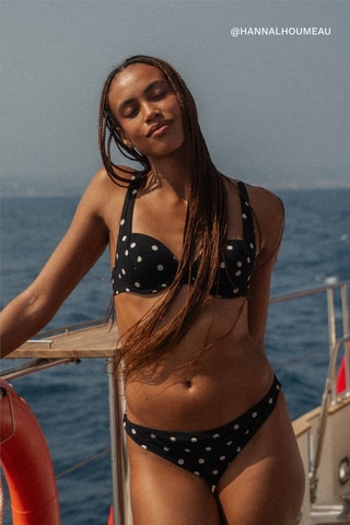 Slip bikini Polky - Nero
