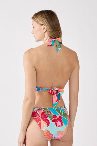 Slip bikini Hibiscus - Turchese