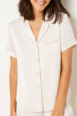 Camicia pigiama Gia - Ecrù