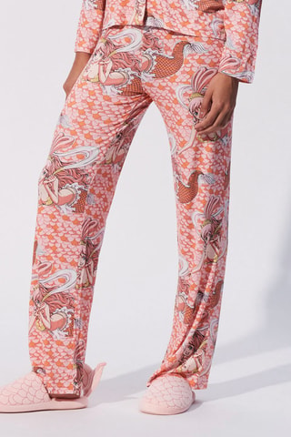 Pantaloni pigiama Shirahoshi One Piece Shirahiz - Rosa chiaro e corallo - Undiz