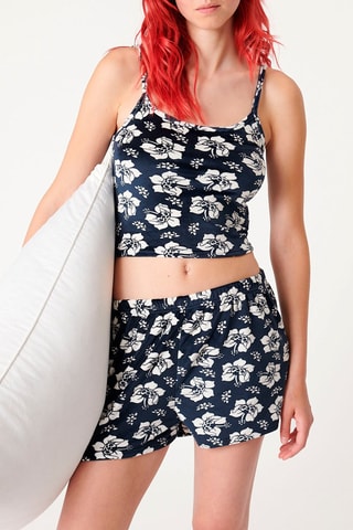Crop top Stitchfleuriz - Navy