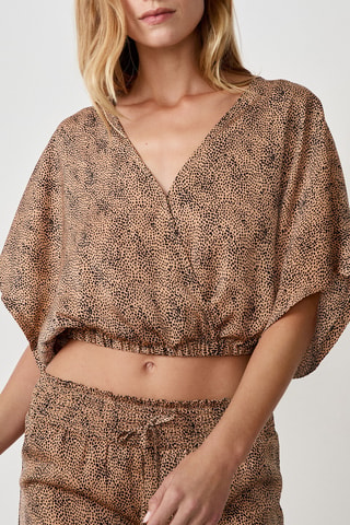 Crop top Felica - Marrone