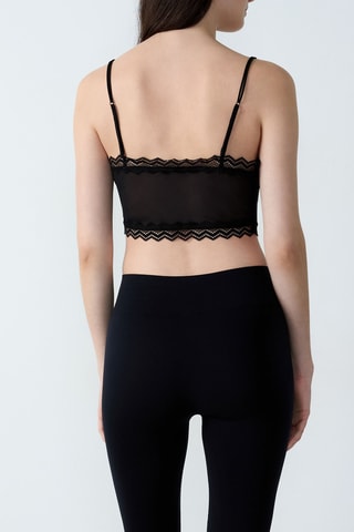 Crop top Embleme - Nero