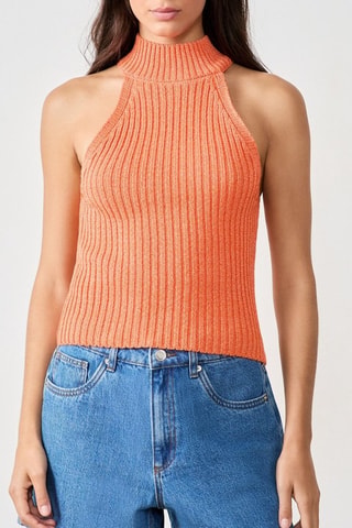 Top senza maniche Vintage St Tropez - Corallo