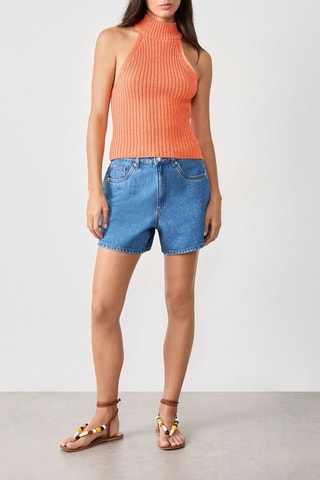 Top senza maniche Vintage St Tropez - Corallo