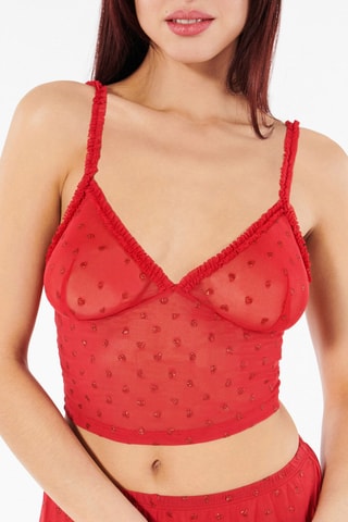 Crop top Glossieriz - Rosso