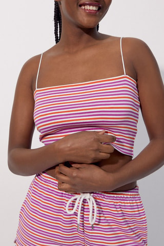 Crop top pigiama Juliz - Arancione e viola - Undiz