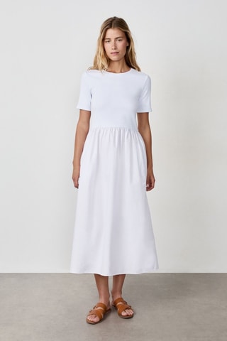 Abito effetto trompe-l’œil Timeless Summer - Bianco